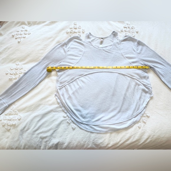 Free People Movement Lay Up Long Sleeve Tee - Light Grey/Blue - S - Picture 8 of 11